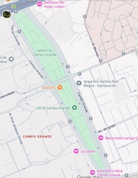 Map
of the Campo Grande